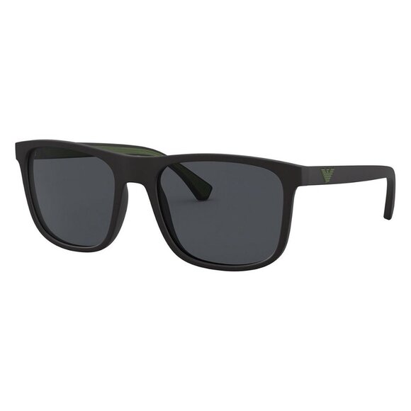 New EMPORIO ARMANI Black Square EA4129 5042/87 Sunglasses Women - Picture 1 of 4
